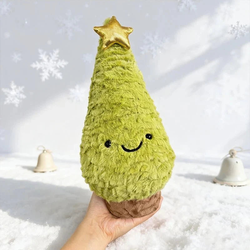Christmas Tree Figurine Plush Soft Festive Decor