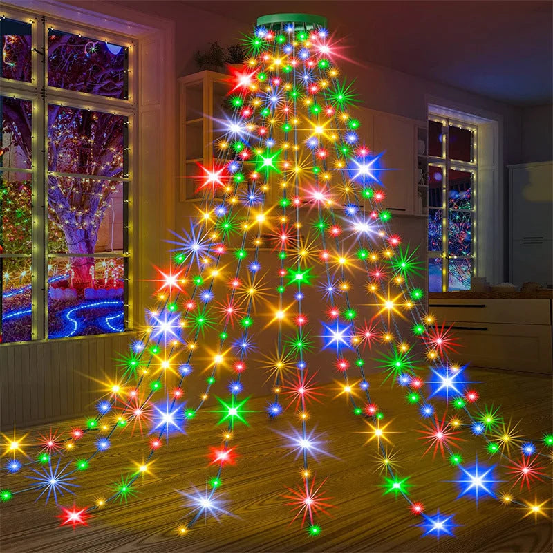 Christmas Tree Lights Cascading LED With Remote Control