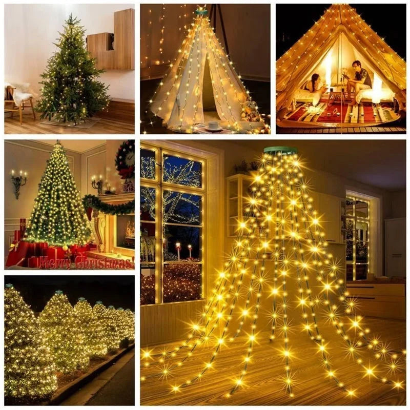 Christmas Tree Lights Cascading LED With Remote Control