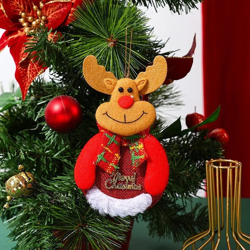 Christmas Tree Ornament Felt Reindeer & Hanging Rope