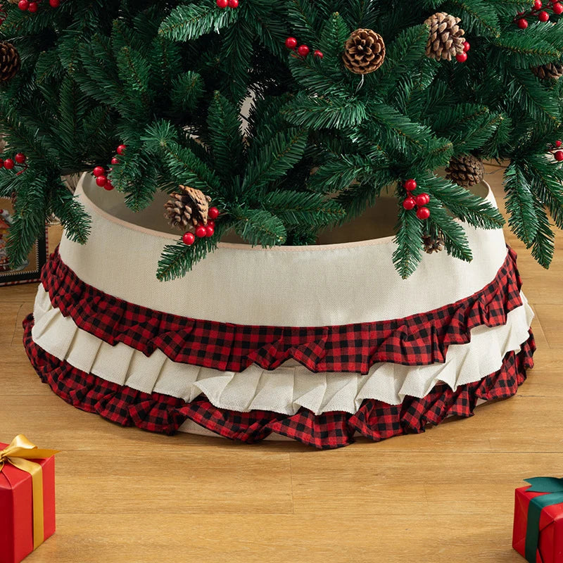 Christmas Tree Skirt Sequin Design Spot Clean Care