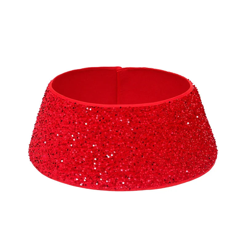 Christmas Tree Skirt Sequin Design Spot Clean Care