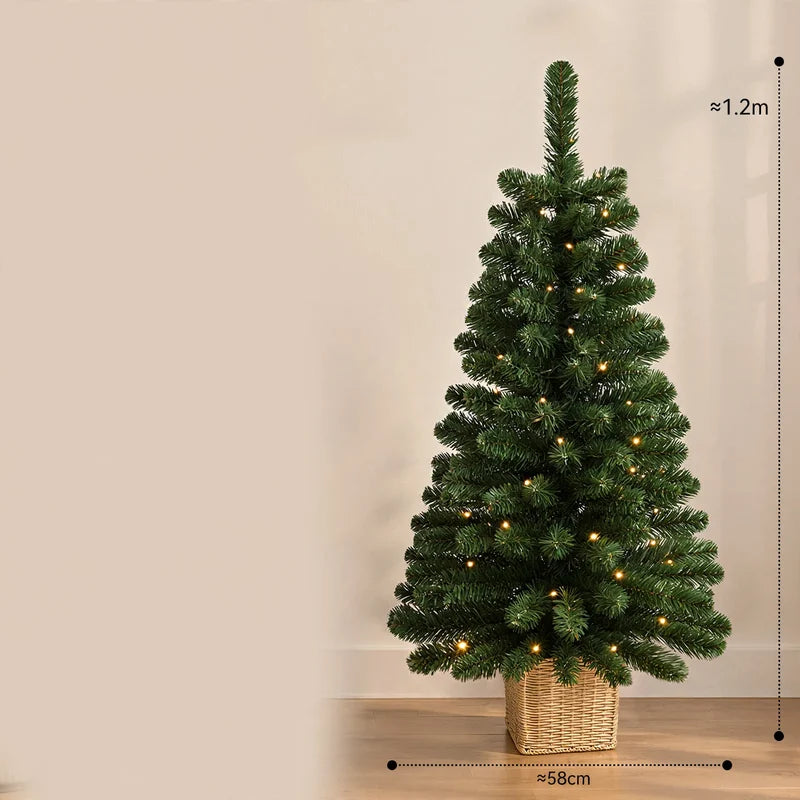 Christmas Tree Tabletop Integrated Lights No Shedding