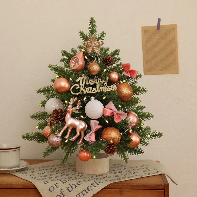 Christmas Tree Tabletop Integrated Lights No Shedding