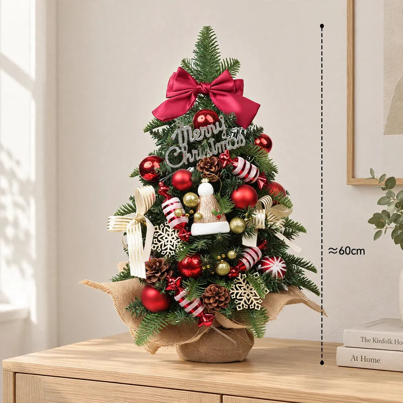 Christmas Tree Tabletop Integrated Lights No Shedding