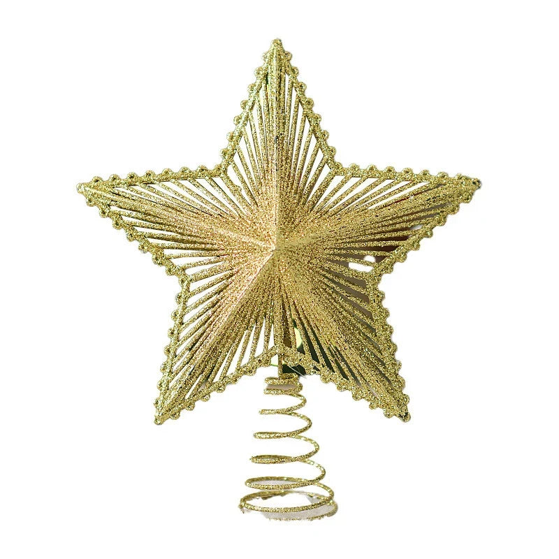 Christmas Tree Topper Sparkling Star Durable Spiral Base