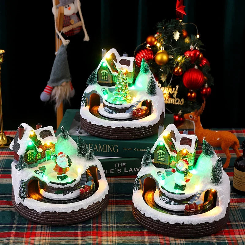 Christmas Village Figurine LED-Lit Intricate Design