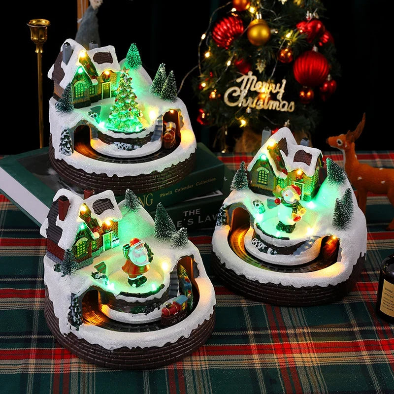 Christmas Village Figurine LED-Lit Intricate Design