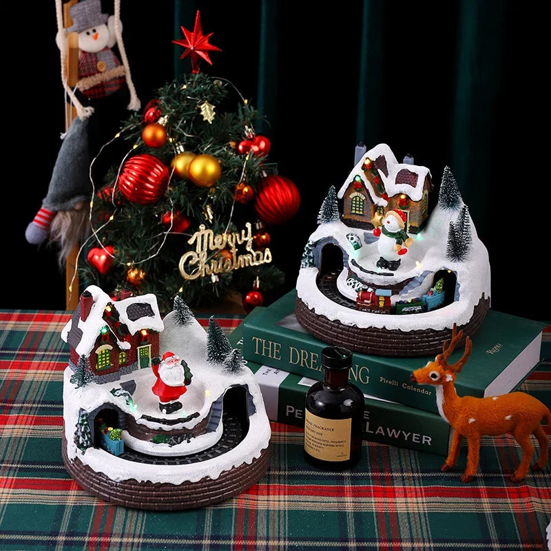 Christmas Village Figurine LED-Lit Intricate Design