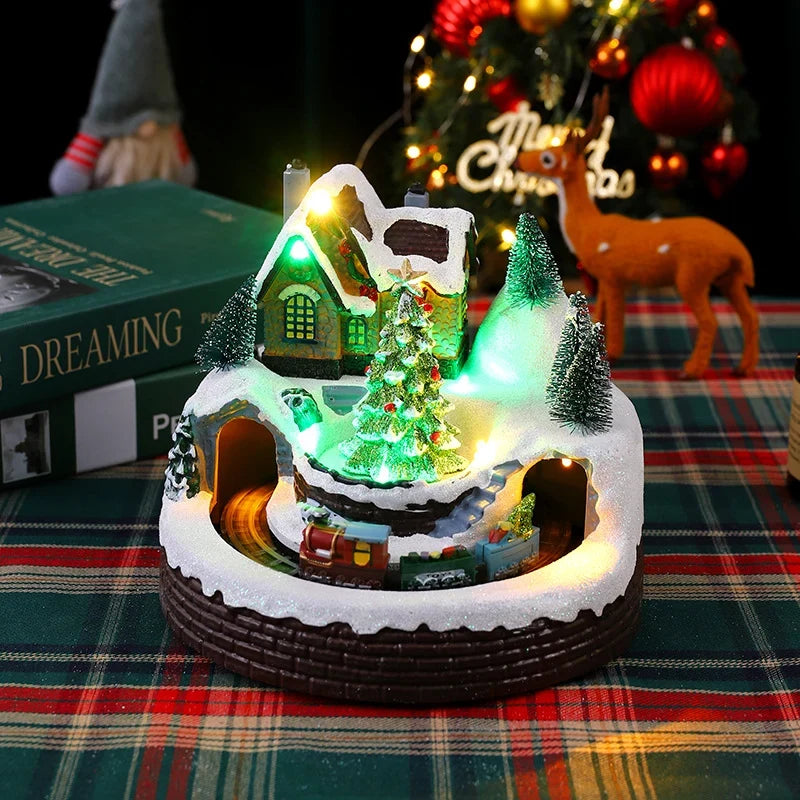 Christmas Village Figurine LED-Lit Intricate Design
