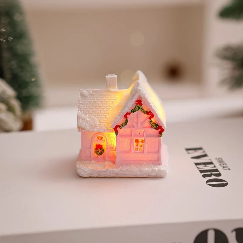 Christmas Village House Tabletop Integrated LED Frosty Finish