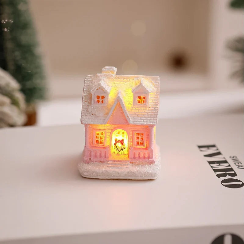 Christmas Village House Tabletop Integrated LED Frosty Finish