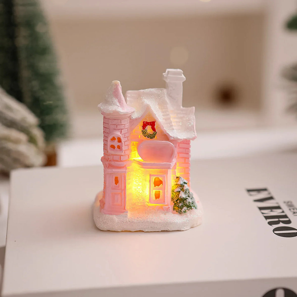 Christmas Village House Tabletop Integrated LED Frosty Finish