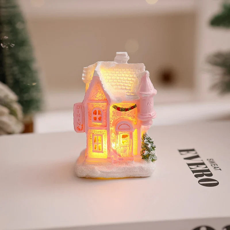 Christmas Village House Tabletop Integrated LED Frosty Finish