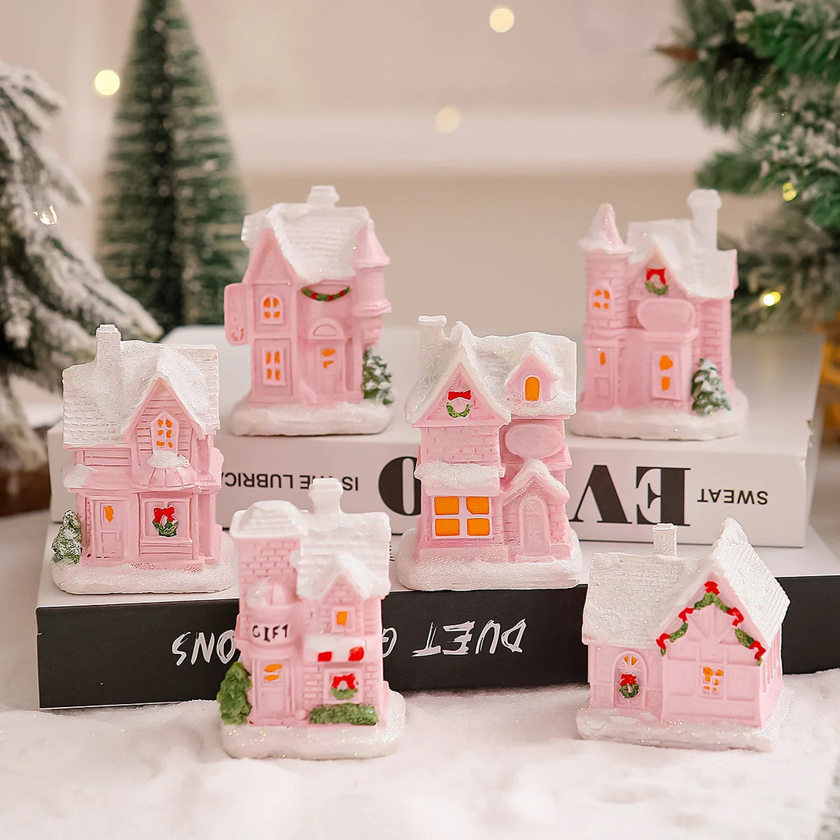 Christmas Village House Tabletop Integrated LED Frosty Finish