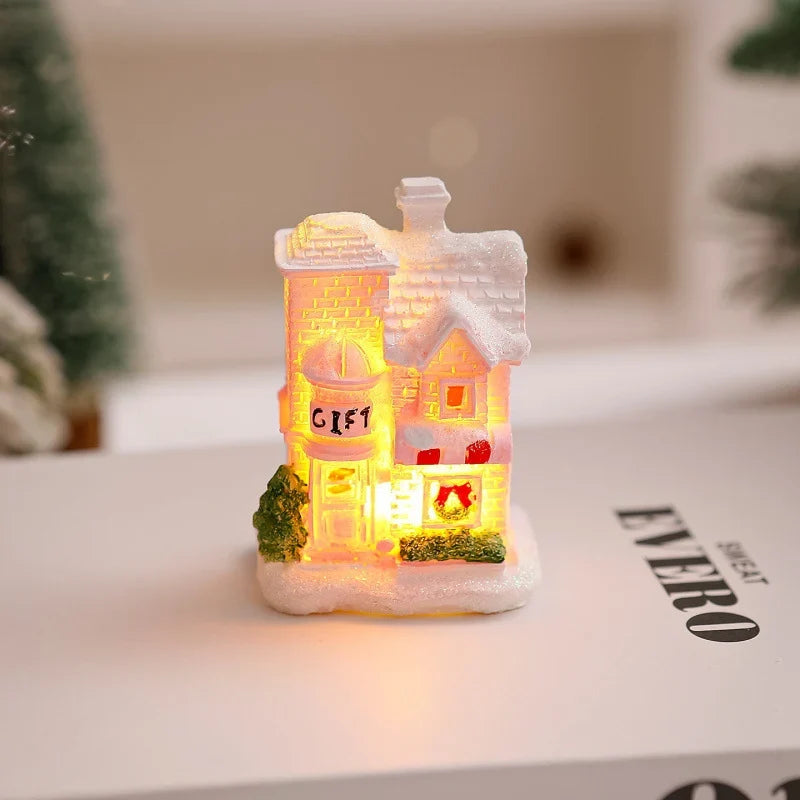 Christmas Village House Tabletop Integrated LED Frosty Finish