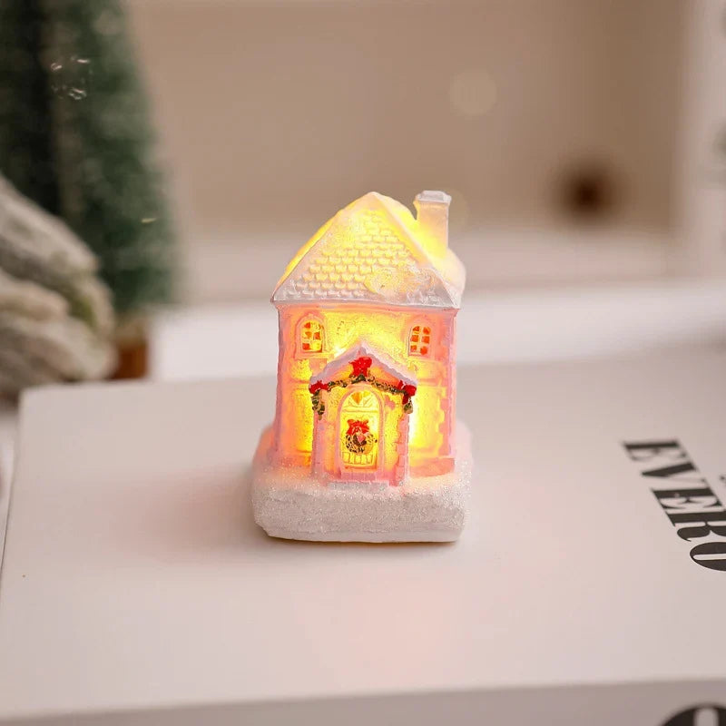 Christmas Village House Tabletop Integrated LED Frosty Finish
