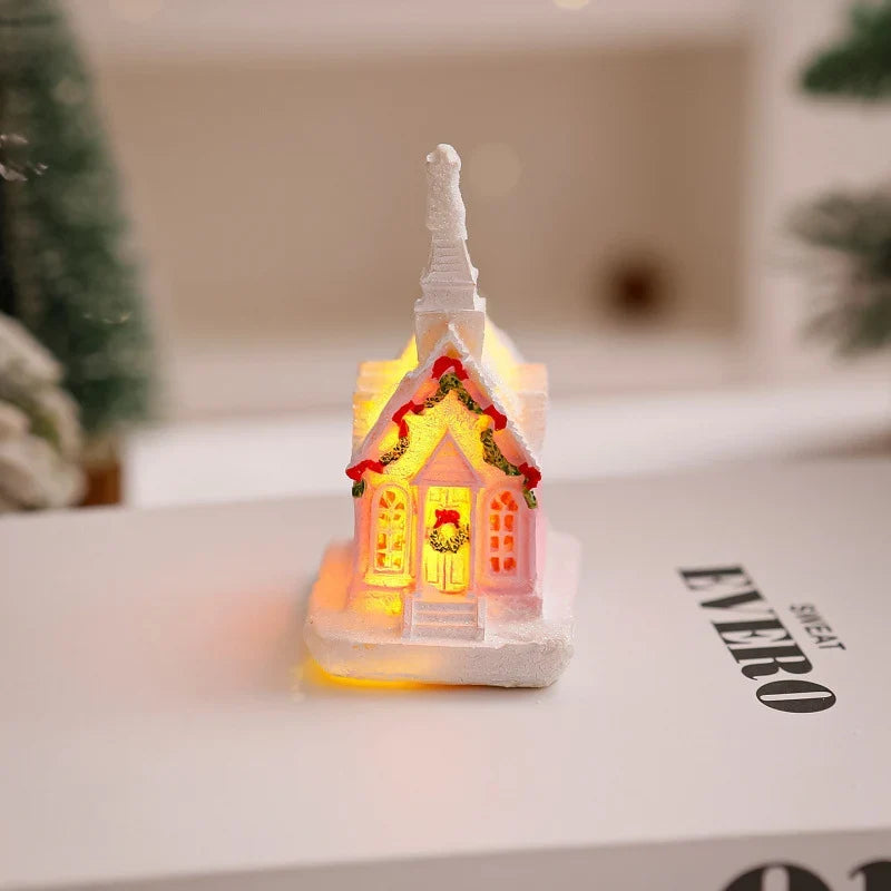 Christmas Village House Tabletop Integrated LED Frosty Finish