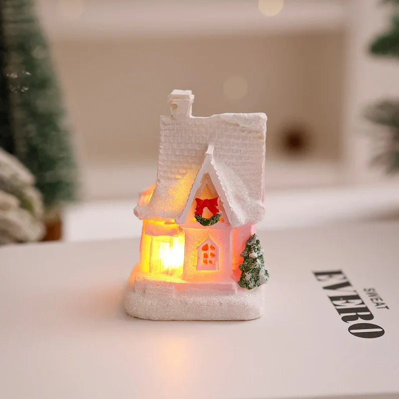 Christmas Village House Tabletop Integrated LED Frosty Finish