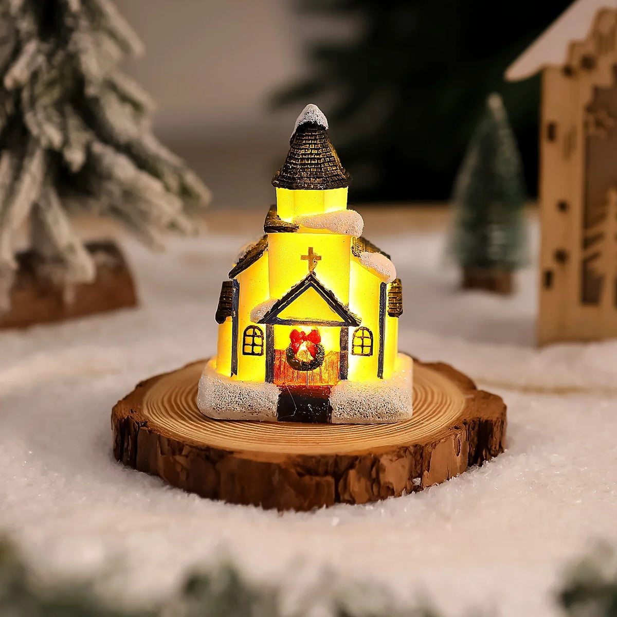 Christmas Village House Warm LED Lighting