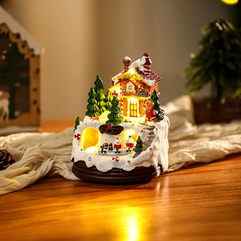 Christmas Village Polyresin LED-Lit Tabletop