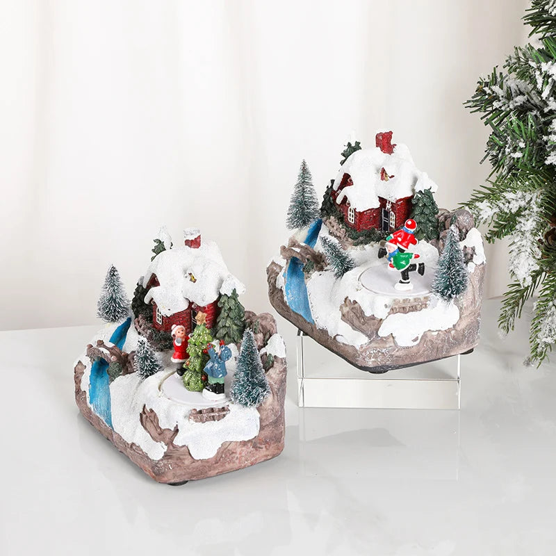 Christmas Village Resin With Built-In LED
