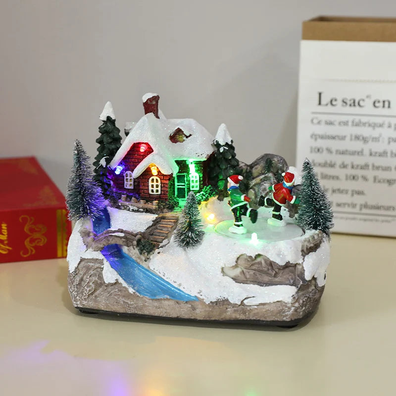 Christmas Village Resin With Built-In LED