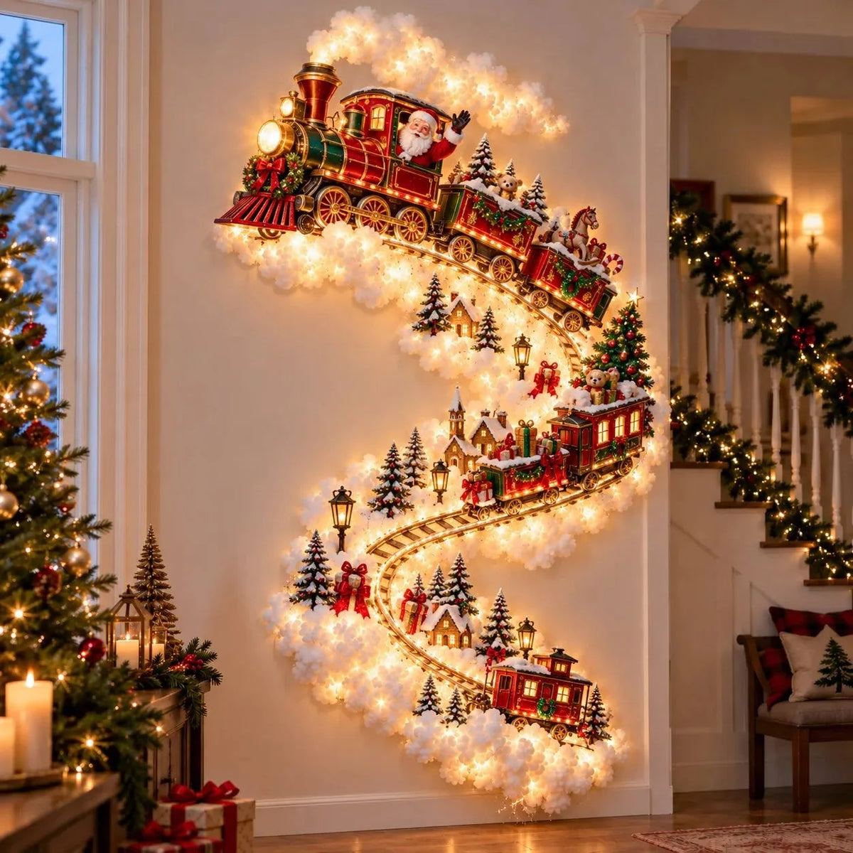 Christmas Wall Decor Illuminated Light Trail 5 Designs