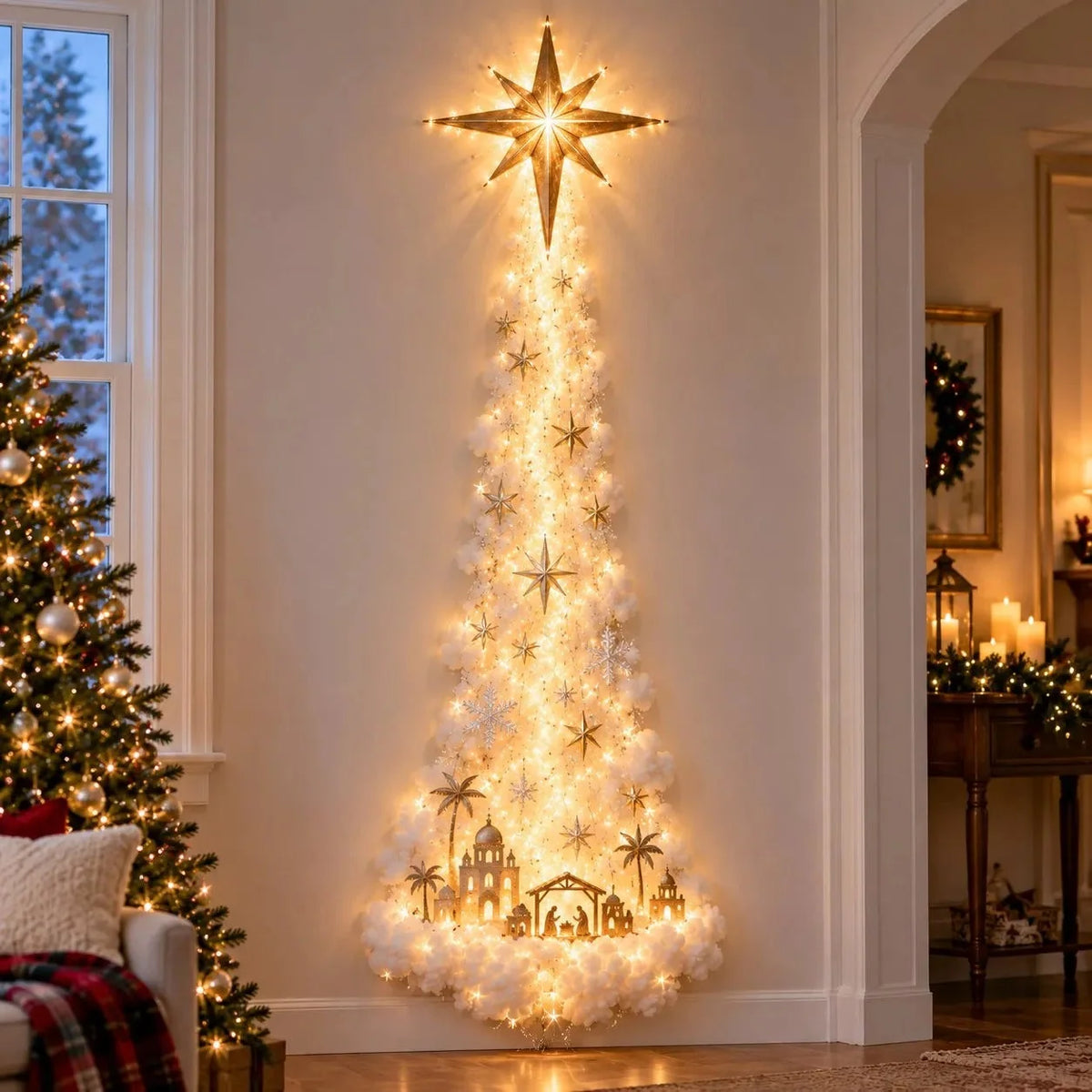 Christmas Wall Decor Illuminated Light Trail 5 Designs