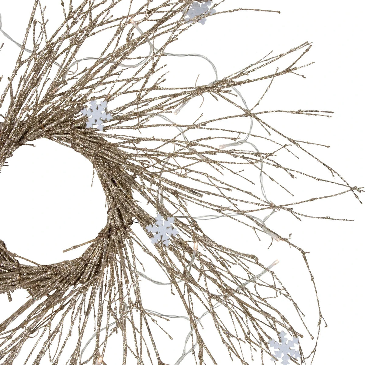 Christmas Wreath 28 Inch Warm White LED Battery Operated