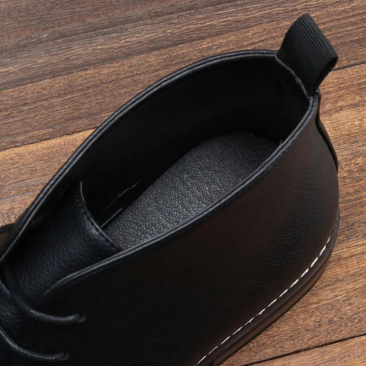 Chukka Boots Pebbled Leather Cushioned Insole & Rubber Sole