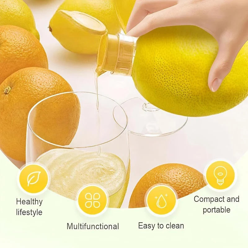 Citrus Juicer Manual Spiral Press Built-In Seed Filter Leak-Proof Lid