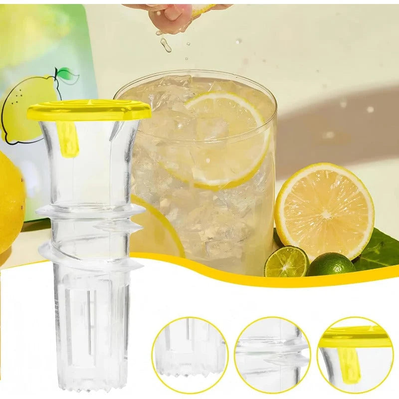 Citrus Juicer Manual Spiral Press Built-In Seed Filter Leak-Proof Lid