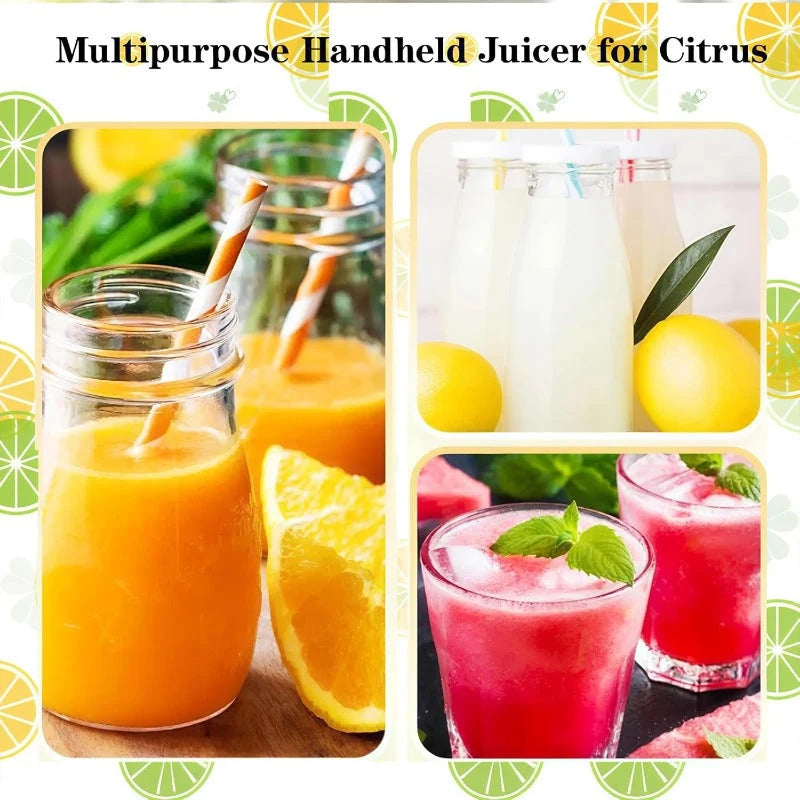 Citrus Juicer Manual Spiral Press Built-In Seed Filter Leak-Proof Lid