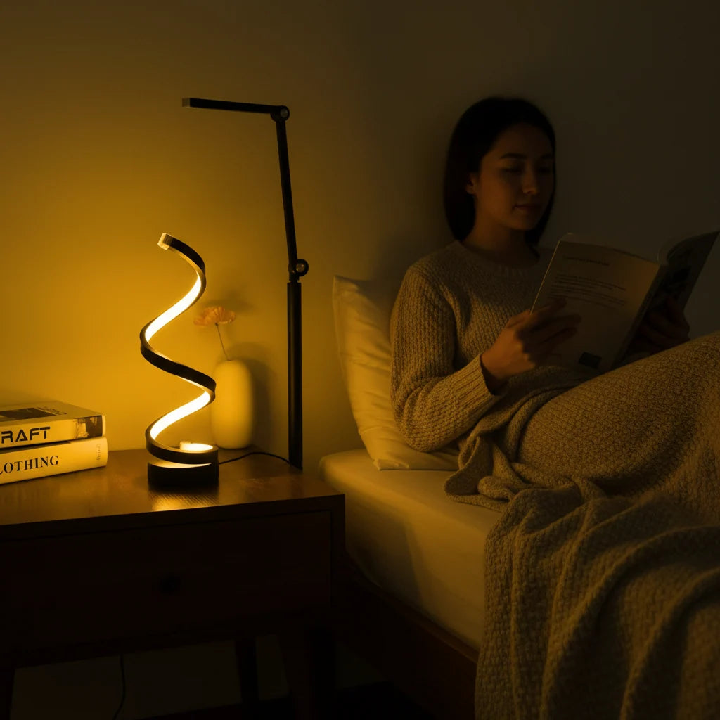 Clamp Desk Lamp Adjustable Articulating Arm Integrated LED