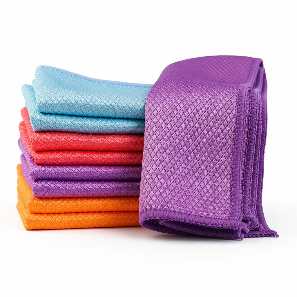 Cleaning Cloths Streak-Free Microfiber Washable & Eco-Friendly