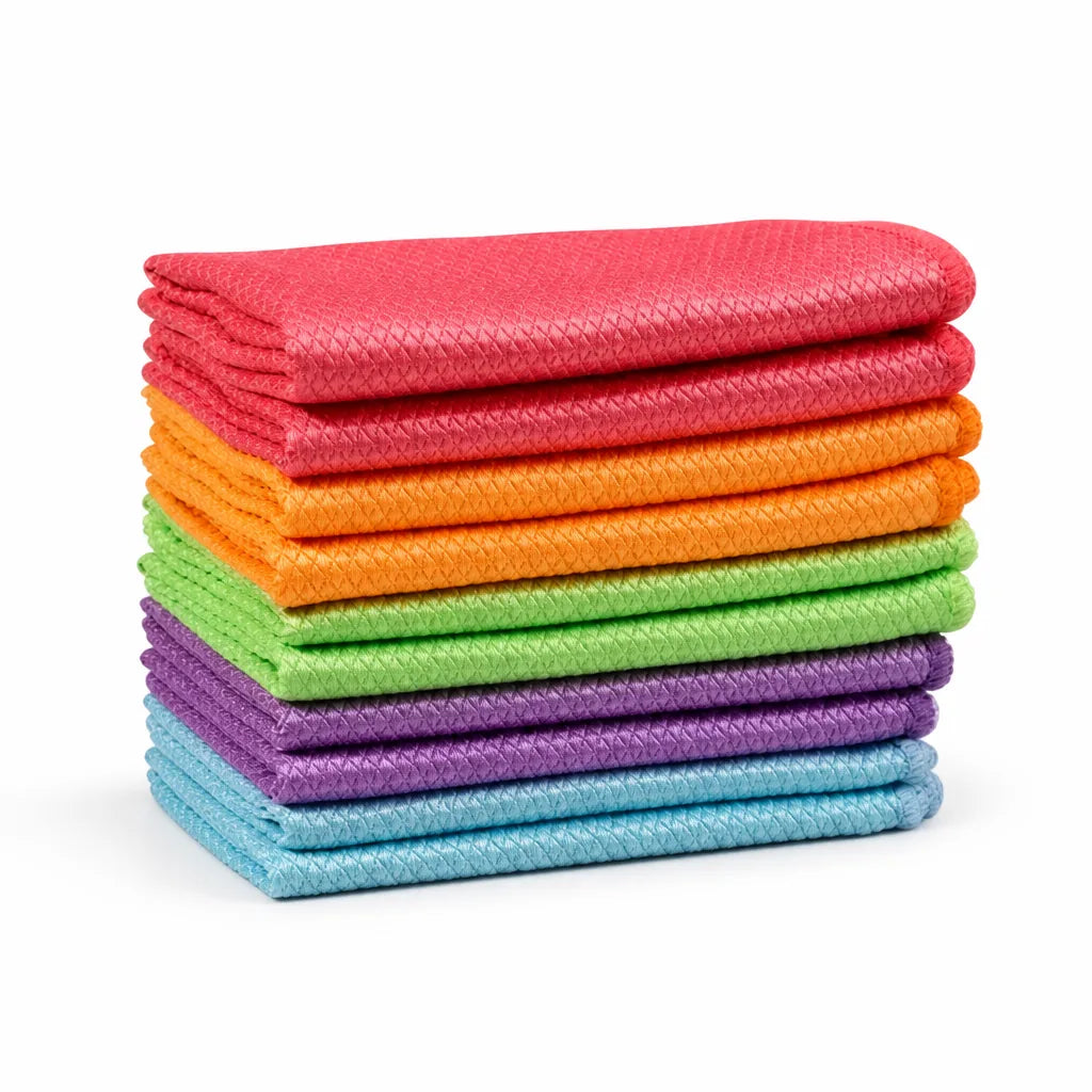 Cleaning Cloths Streak-Free Microfiber Washable & Eco-Friendly