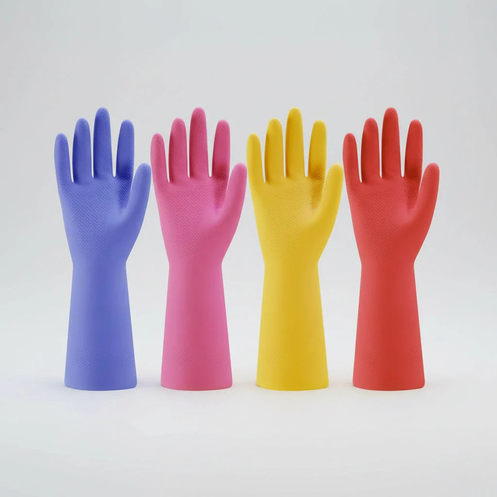 Cleaning & Garden Gloves Textured Non-Slip Palm Extended Cuff