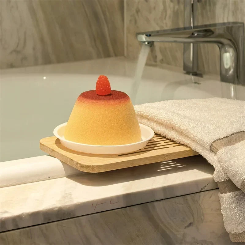 Cleaning Sponge Non-Scratch Reusable Strawberry Pudding Design