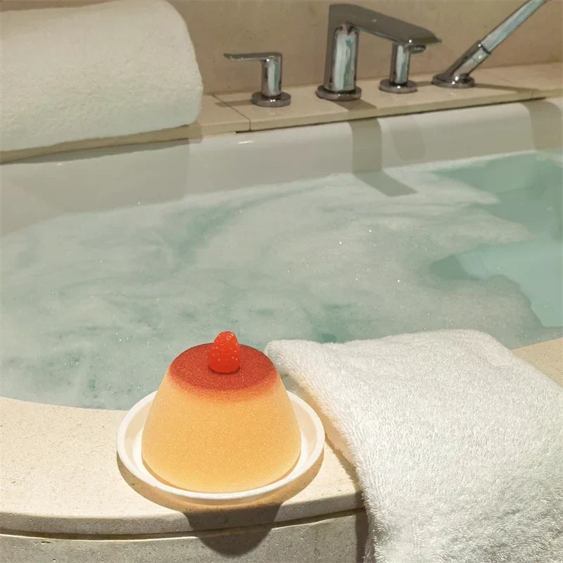 Cleaning Sponge Non-Scratch Reusable Strawberry Pudding Design
