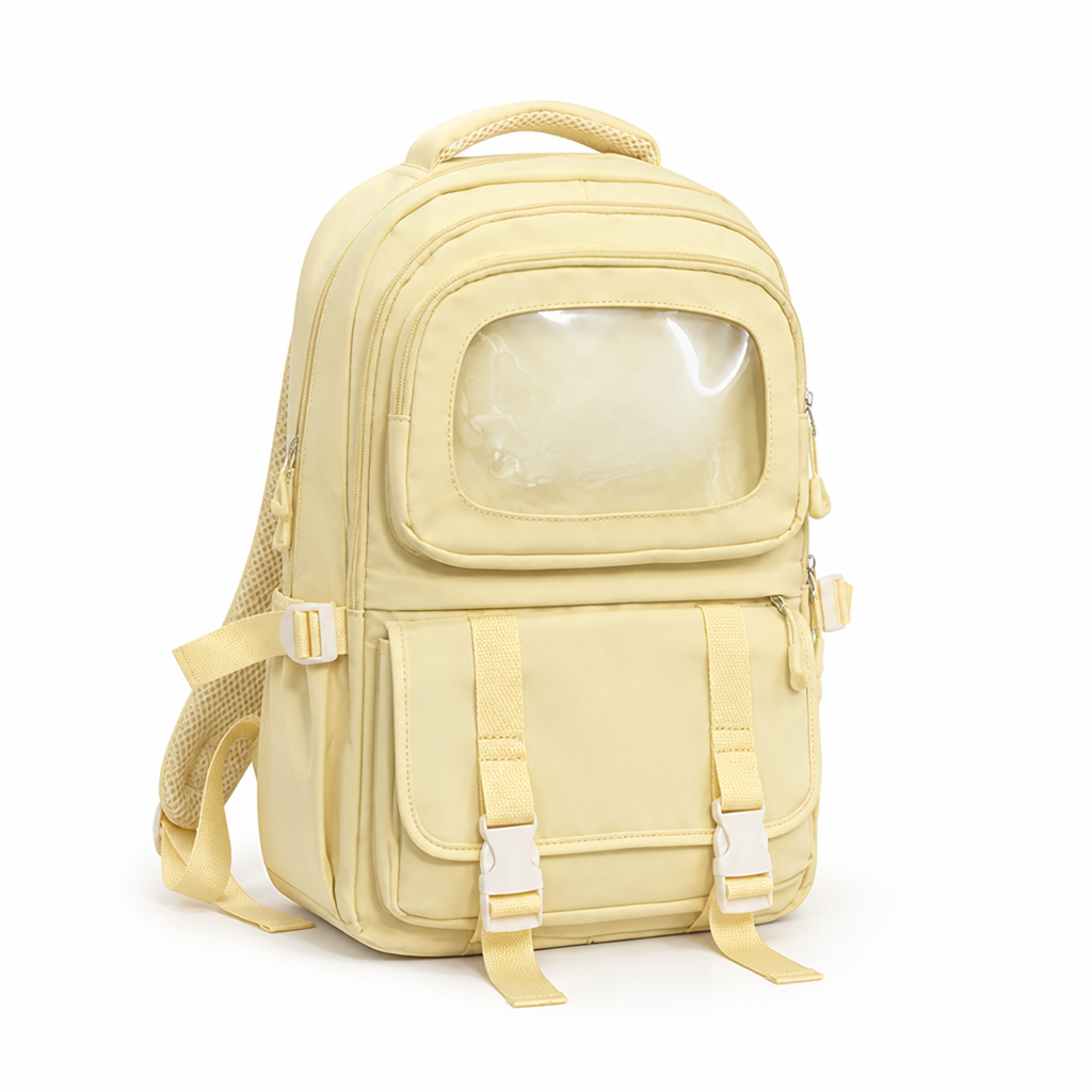 Clear Front Panel & Ergonomic Straps School Backpack