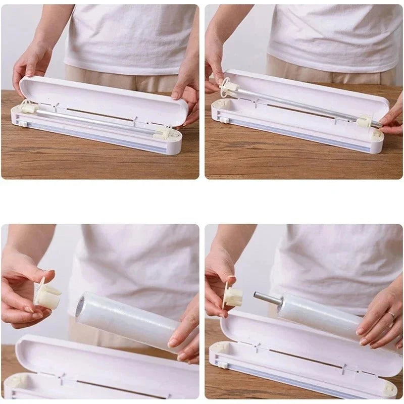 Cling Film Dispenser Integrated Cutter For Film & Foil