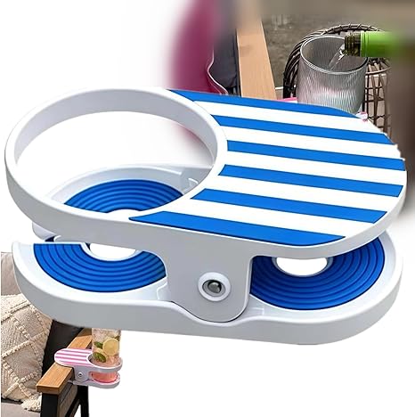 Clip-On Drink Holder Secure Spring Clamp Tool-Free
