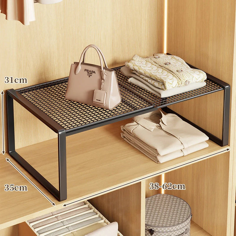 Closet Shelf Riser Expandable Ventilated Steel Mesh