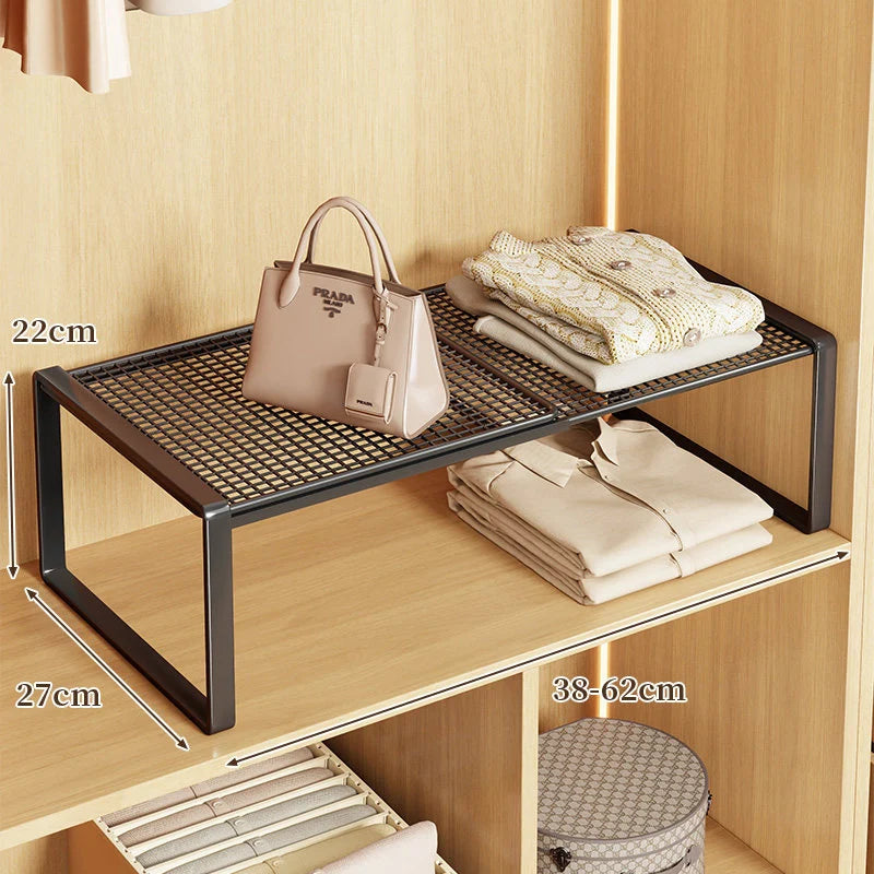 Closet Shelf Riser Expandable Ventilated Steel Mesh