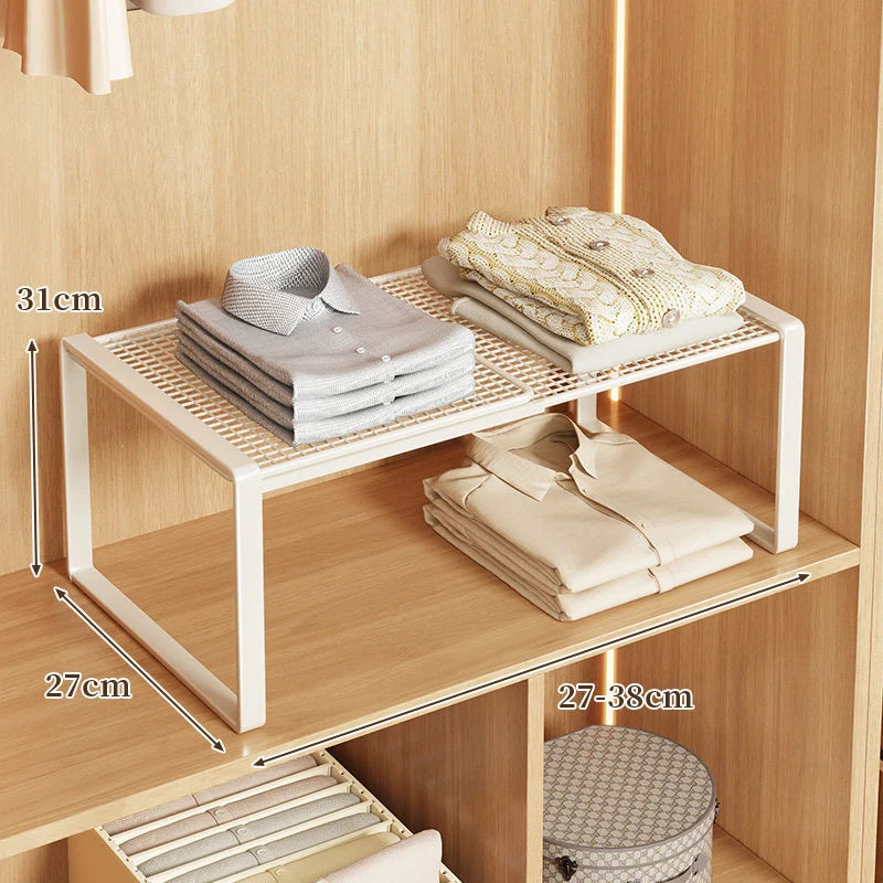 Closet Shelf Riser Expandable Ventilated Steel Mesh