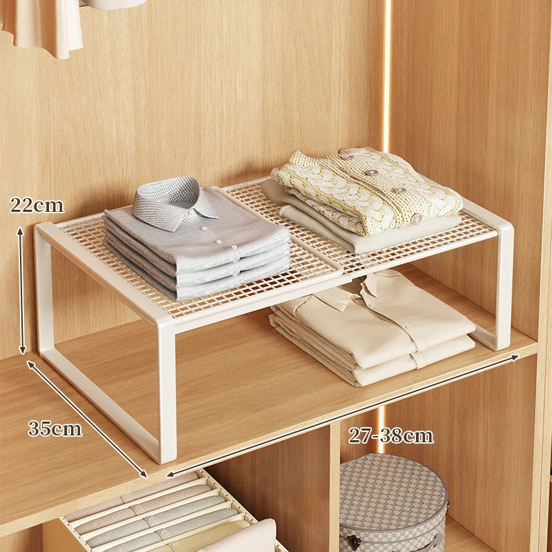 Closet Shelf Riser Expandable Ventilated Steel Mesh