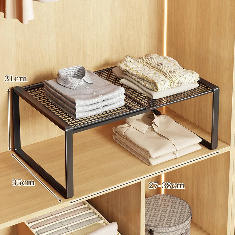 Closet Shelf Riser Expandable Ventilated Steel Mesh