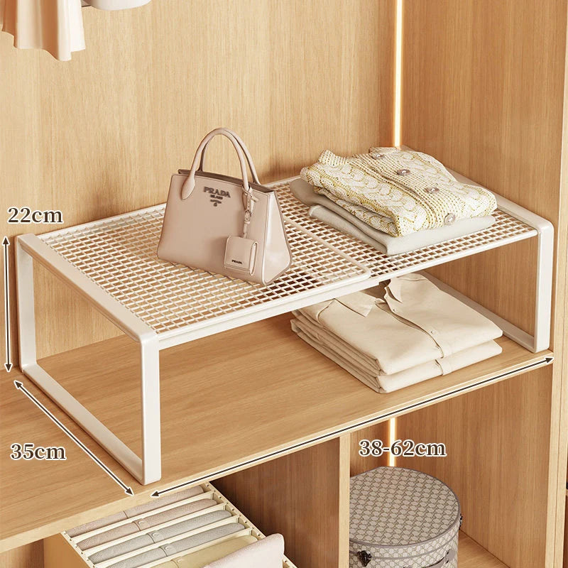 Closet Shelf Riser Expandable Ventilated Steel Mesh