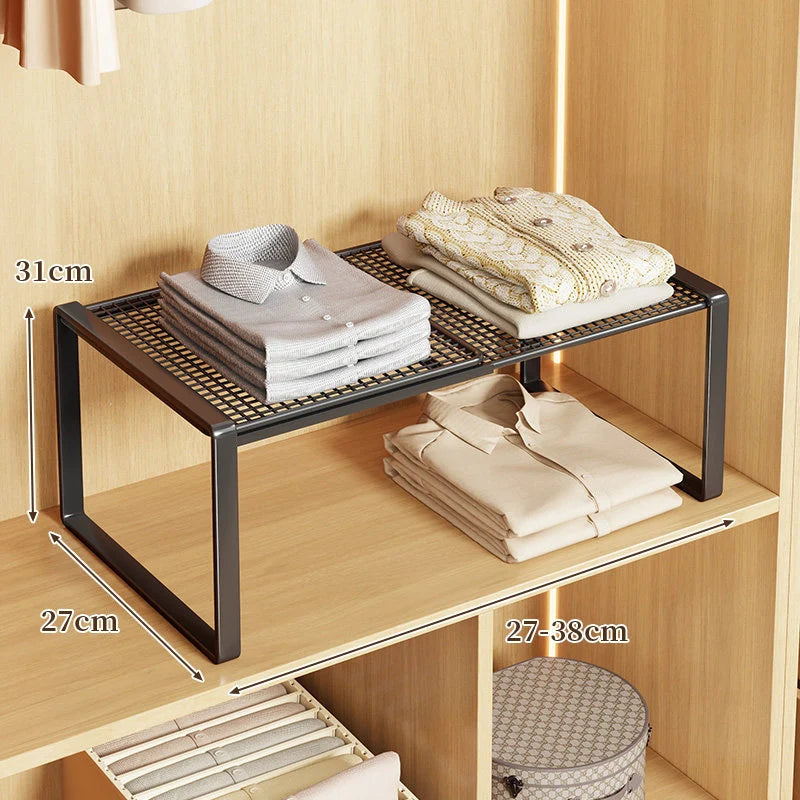 Closet Shelf Riser Expandable Ventilated Steel Mesh